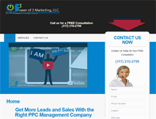Tablet Screenshot of powerof3marketing.com